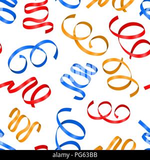 Colored ribbons. Seamless pattern Stock Vector