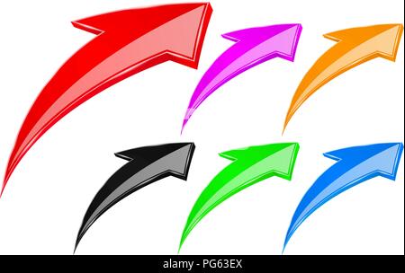 Colored UP arrows Stock Vector