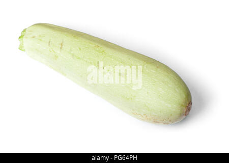Single damaged squash vegetable marrow zucchini isolated on white background Stock Photo