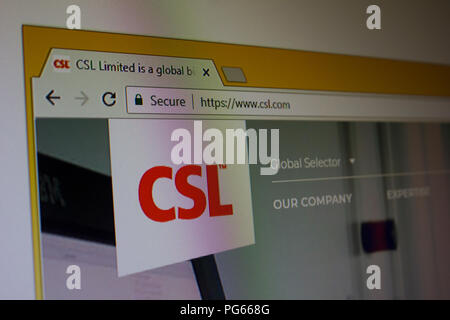 CSL Limited Website homepage Stock Photo - Alamy