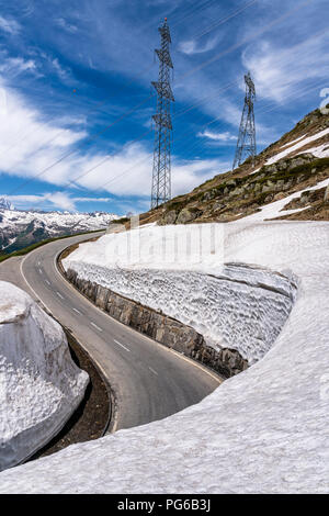 Switzerland, Valais, Nufenen Pass Stock Photo