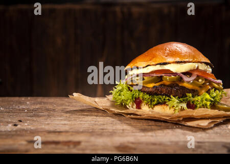 Hot Chili Burger Stock Photo
