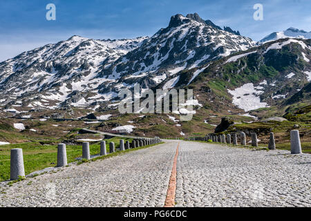 Switzerland, Canton of Uri, Tremola, Gotthard Pass Stock Photo