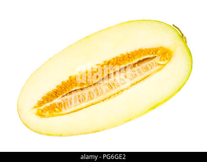 Half-cut ripe juicy melon. Studio Photo Stock Photo