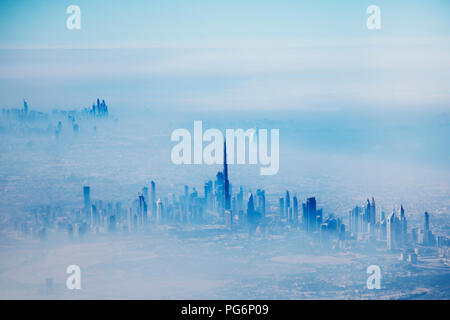 Dubai in the cloud Stock Photo