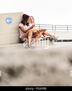 Best friends having fun together Stock Photo