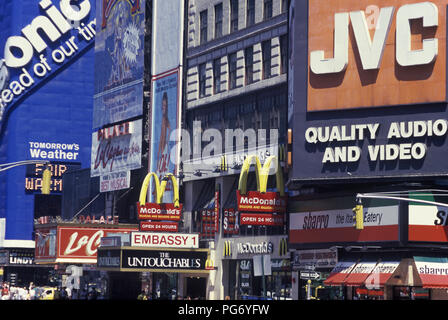 1987 HISTORICAL STREET SCENE TIMES SQUARE MIDTOWN MANHATTAN NEW