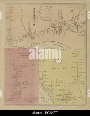 Atlas of Hartford and Tolland counties - with a map of Connecticut, from actual surveys Stock Photo