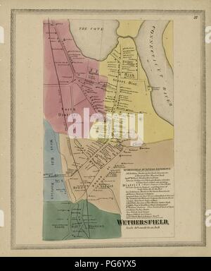 Atlas of Hartford and Tolland counties - with a map of Connecticut, from actual surveys Stock Photo