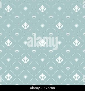 Seamless Vector Pattern With Royal Lilies Stock Vector