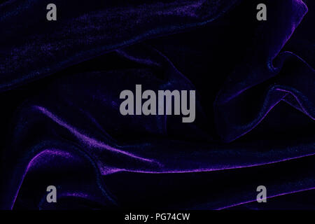 top view of dark violet textile as background Stock Photo