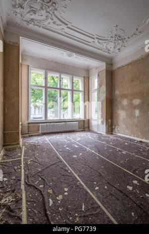 home renovation - old apartment room during restoration or refurbishment Stock Photo