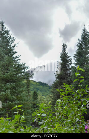 Clouds over Mountains Stock Photo