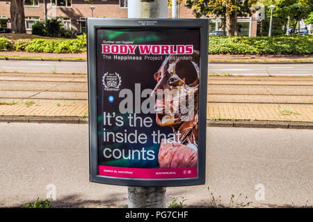 Centercom Billboard From The Body Worlds Exhibition At Amsterdam The Netherlands 2018 Stock Photo