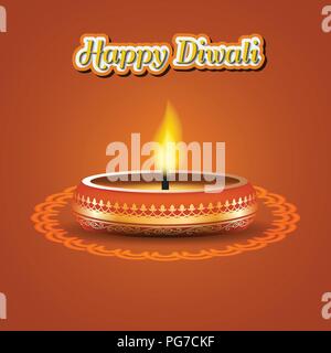 Modern elegant diwali design with candle with golden ornate. Trendy Diwali  background design. Vector Illustration Stock Vector Image & Art - Alamy