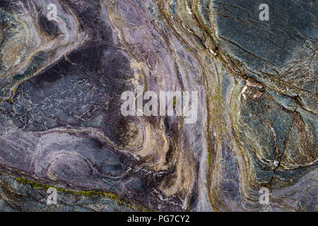 Details of patterns and colours in rock Stock Photo