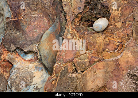 Details of patterns and colours in rock Stock Photo