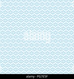 Blue geometric floral pattern seamless cute beautiful minimalistic graphical. Abstract ornament with flower shapes. Vector illustration Stock Vector