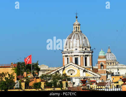The Basilica of SS. Ambrose and Charles on the Corso in Rome, Italy. Stock Photo