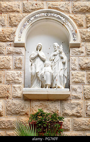 Detal of St. Joseph Church facade in Nazareth, Israel Stock Photo