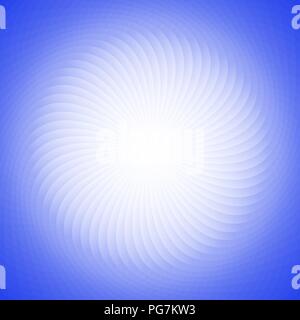 Blue geometric spiral background from rotating rays Stock Vector