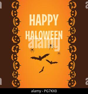 Happy halloween. Poster, ticket, template. Vector illustration Stock Vector