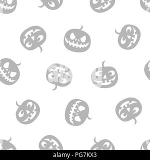 Pattern of pumpkins. Haloween pattern. Grey vector illustration. Stock Vector