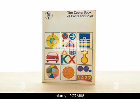 The Zebra Book of Facts for Boys 1972 revised printing - first published 1968 Stock Photo