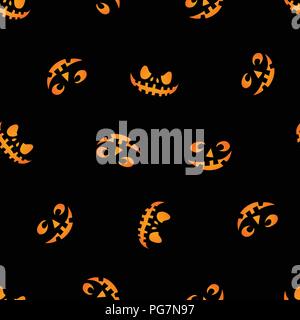 Glowing in the dark eyes vector haloween pattern Stock Vector