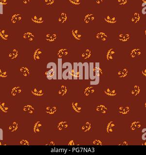 Glowing in the red eyes vector. Haloween seamless pattern. Stock Vector