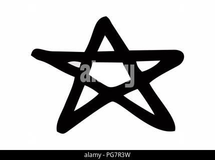 Five pointed star illustration Stock Vector