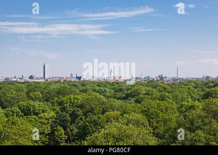 Germany, Leipzig, view to the city from Rosental viewing tower Stock Photo