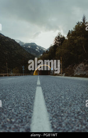 Andorra, empty country road Stock Photo