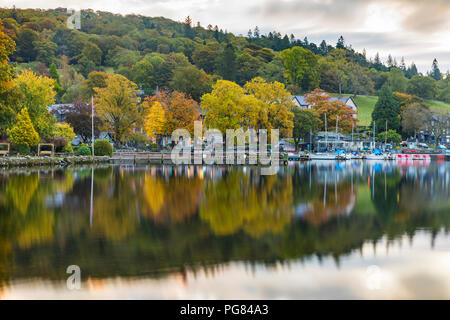 United Kingdom, England, Cumbria, Lake District, Windermere lake, view at sunrise from Ambleside Stock Photo