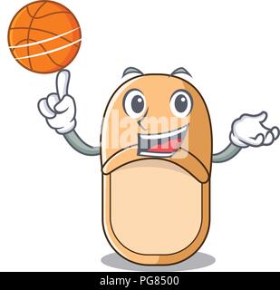 Cute Girl Playing Basketball illustration Stock Vector Image & Art - Alamy