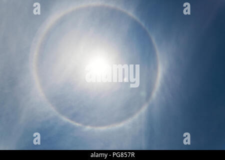 Halo, optical phenomenon Stock Photo