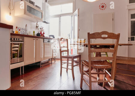 Empty kitchen of a flat Stock Photo