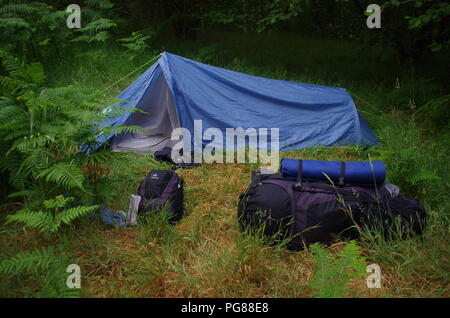 wild camping. John o' groats (Duncansby head) to lands end. End to end trail. Scotland. UK Stock Photo