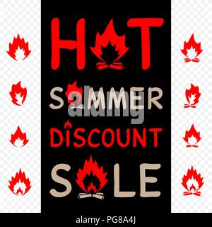hot summer sale sign icon Stock Vector