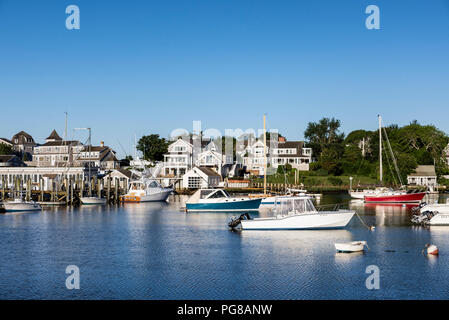 Picturesque Wychmere Harbor, Harwich Port, Cape Cod, Massachusetts, USA. Stock Photo