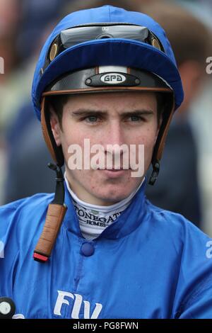 York Racecourse, UK. 23rd August, 2018. Hector Crouch Jockey Ebor Festival 2018, York Racecourse York Racecourse, York, England 23 August 2018 Credit: Allstar Picture Library/Alamy Live News Stock Photo