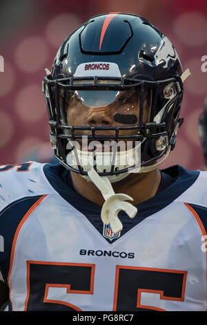 Denver Broncos linebacker Bradley Chubb (55) in action during an NFL  football game against the Jacksonville Jaguars at Wembley Stadium in  London, Sunday, Oct. 30, 2022. The Denver Broncos defeated the Jacksonville