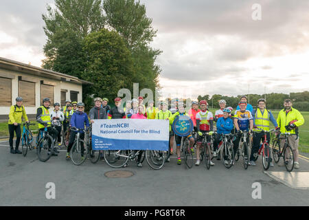 Dublin, Ireland. 24th August, 2018. NCBI Cycle of Light Dalkey Credit: Fabrice Jolivet Credit: Fabrice Jolivet Photography/Alamy Live News Stock Photo