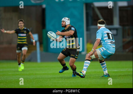Northampton, UK. 24th August 2018. Heinrich Brussow of Northampton Saints during the Pre-Season friendly game between Northampton Saints and Glasgow Warriors at Franklin's Gardens. Credit: atsportphoto/Alamy Live News Stock Photo