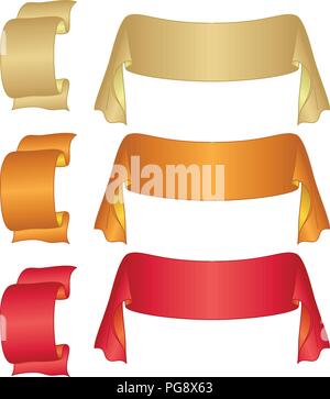 Banners ribbons, set Stock Vector