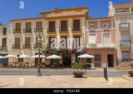 Hotel and Restaurant in Albox, small rural town in Andalucia Spain Stock Photo