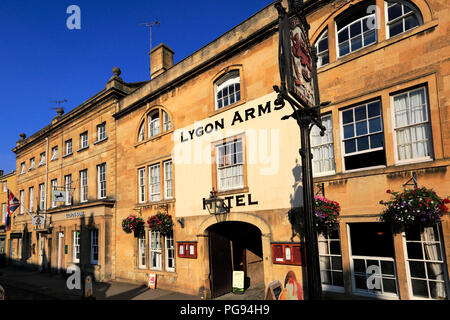 The Lygon Arms hotel, Chipping Campden, Gloucestershire Cotswolds, England, UK Stock Photo