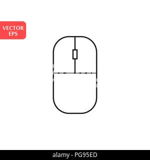 Computer mouse Icon in trendy flat style isolated on grey background, for your web site design, app, logo, UI. Vector illustration, EPS10. Stock Vector