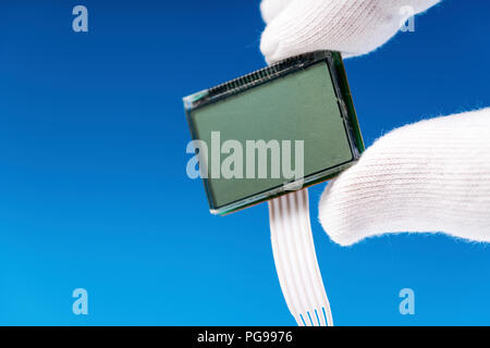 Silicon charge-coupled device (CCD) matrix. Stock Photo