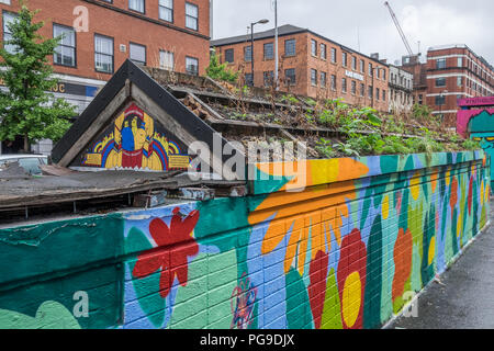 Green roof gardens in Stevenson square Manchester Stock Photo - Alamy